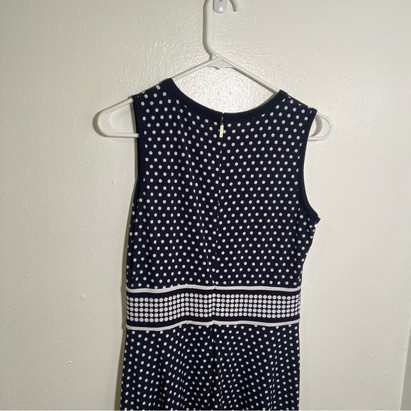 MICHAEL Michael Kors Dot-Print Shift Dress Navy White S - Picture 8 of 13